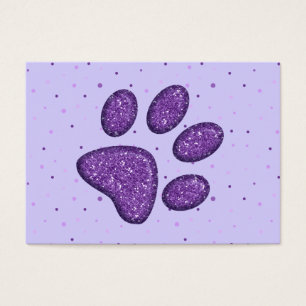 empreinte de patte de chat mousseux - violet