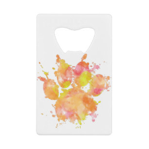 Empreinte de patte de chien éclaboussée d'aquarell