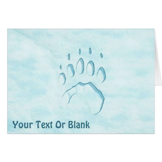 Empreinte de patte d'ours polaire (Devant horizontal)