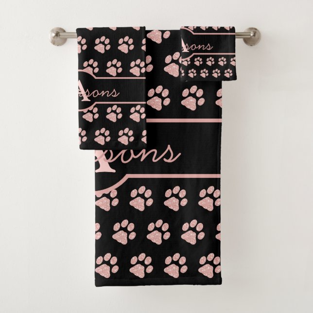 Empreinte de patte Rose de la Parties scintillant  (En situation)