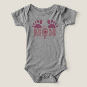 Empreinte de pied de coeur de MAMAN