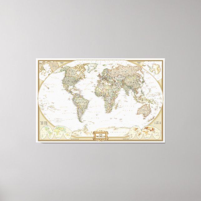 Empreinte de toile de la carte du monde antique (Recto)