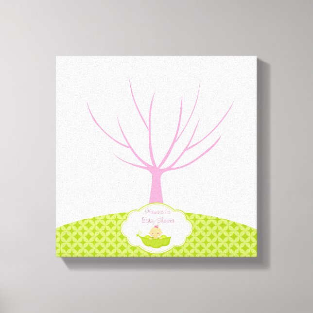 Empreinte digitale Arbre Baby shower Livre d'or Pe (Recto)