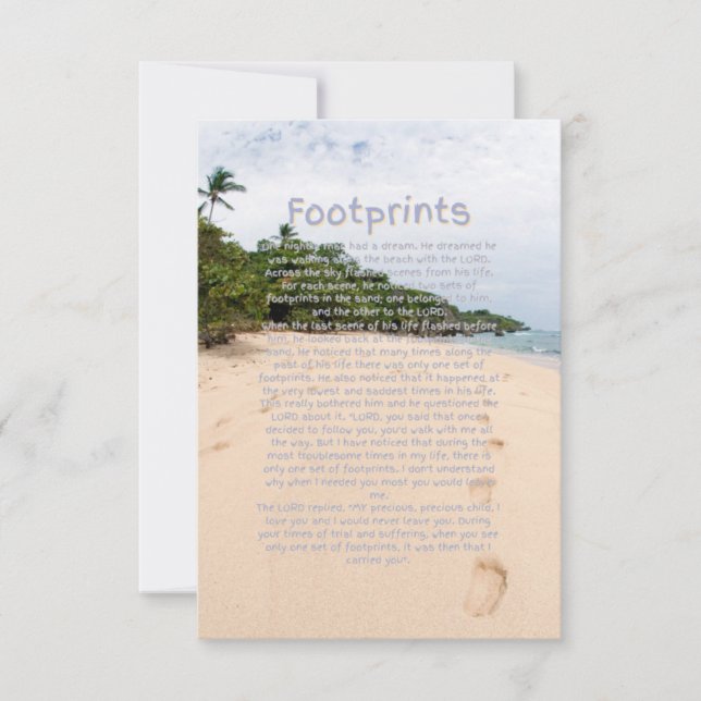 Empreinte Poème 2A Carte de voeux plate (Devant)