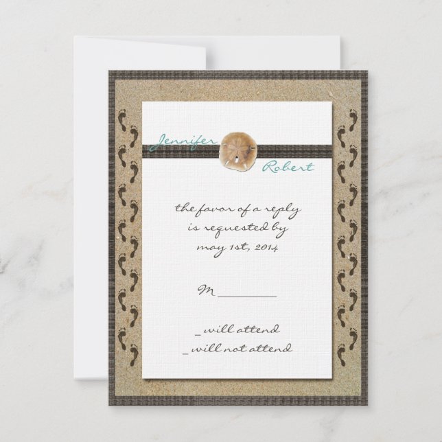 Empreintes dans la carte de réponse au sable (Devant)