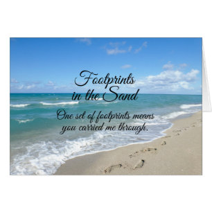 Empreintes dans le Sable Inspirational Christian