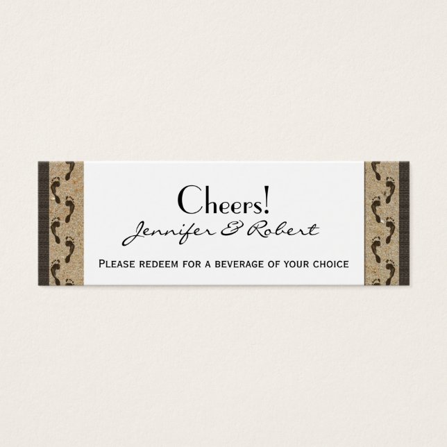 Empreintes dans les tickets de boisson Mariage de  (Devant)