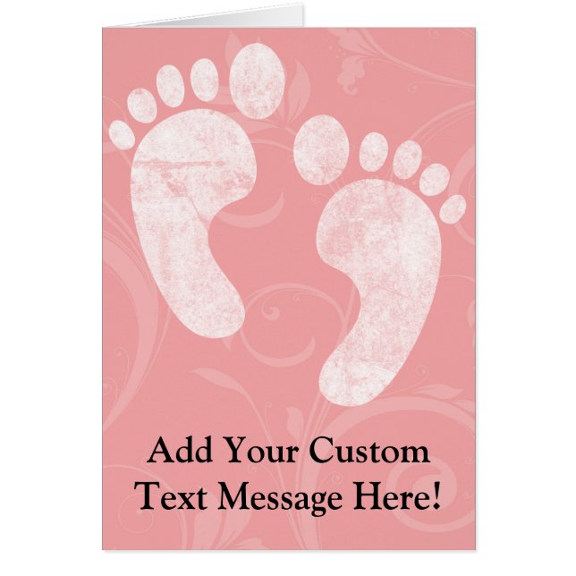 Empreintes de pas roses/blanches de bébé (Devant)