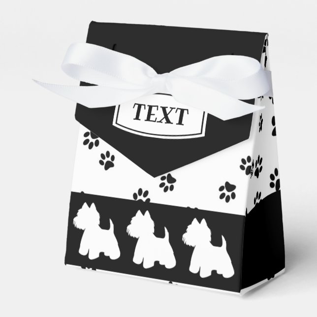 Empreintes de pattes Ballotins Westie (Verso)