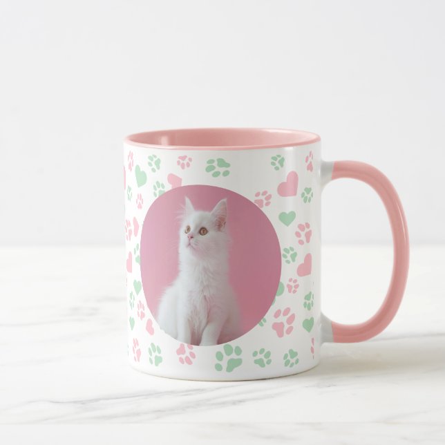 Empreintes de pattes de chats de Mug personnalisés (Droite)