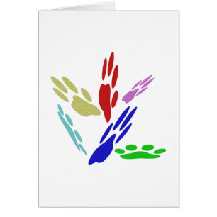 Empreintes de pattes de chiens avec Pois