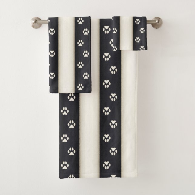 Empreintes de pattes de chiens sur Black & Antique (En situation)