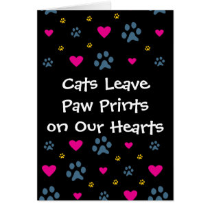 Empreintes de pattes de congé de chats sur nos