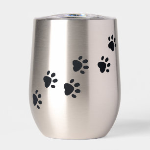 Empreintes de pattes Design Vin Thermal Tumbler