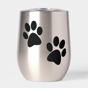 Empreintes de pattes Design Vin Thermal Tumbler