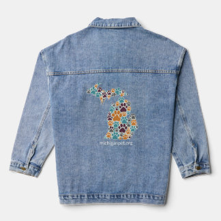 Empreintes de pattes du Michigan Denim Jean Jacket