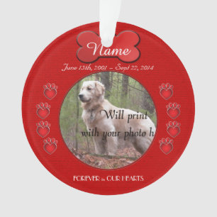 empreintes de pattes Poem Memorial Rouge