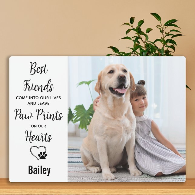 Empreintes de pattes sur notre coeur Plaque commém (Créateur téléchargé)