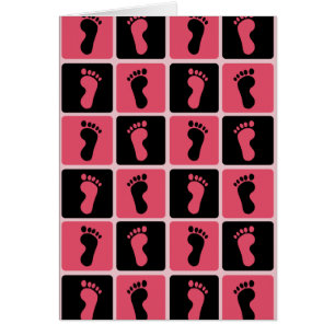 Empreintes pour bébés roses et noires