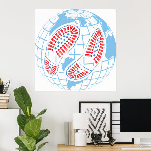 Empreintes Sur Une Poster Globe