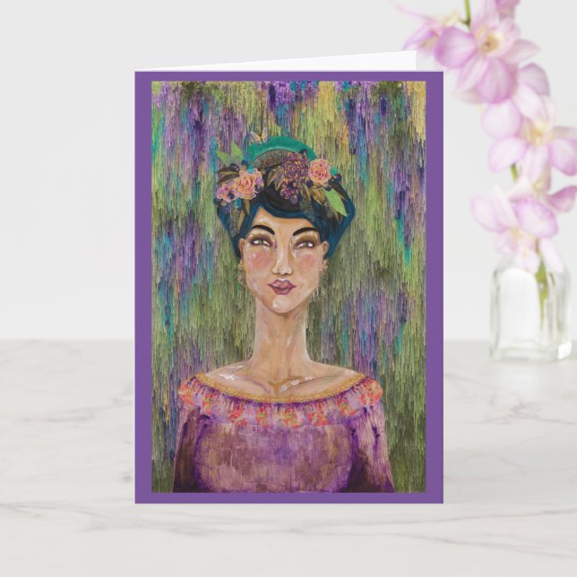 Empress Amethyst Asian Noblewoman Queen Karte (Orchidee)