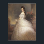 Empress Elisabeth - Sisi - Franz Xaver Winterhalt Postkarte<br><div class="desc">Famous porträtiert von Franz Xaver Winterhalter of Empress Elisabeth of Austria - known afftionately as Sisi. This dress was copied by Andrew Lloyd-Webber and Joel Schumacher for Emmy Rossum's Kostüm in The Phantom of the Opera</div>