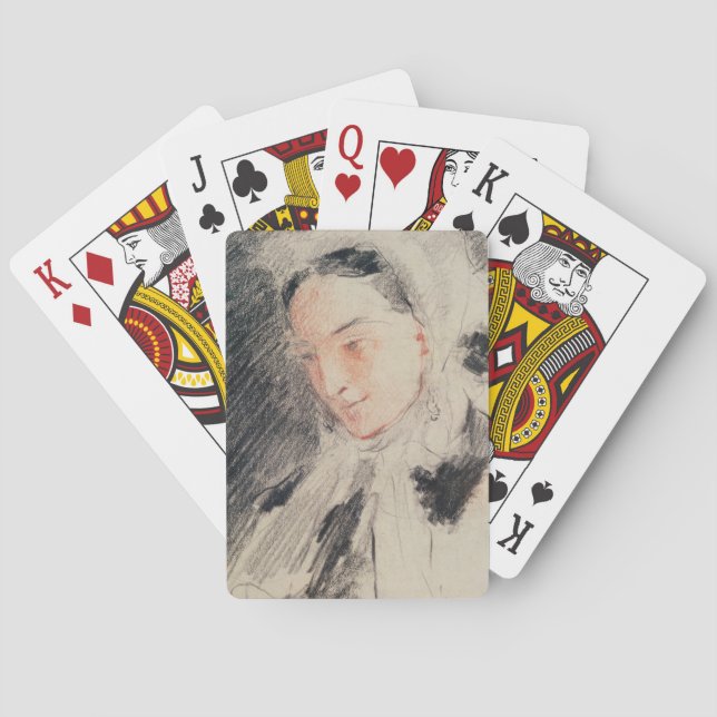 Empress Eugénie (black & red chalk) Spielkarten (Rückseite)