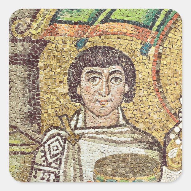 Empress Theodora Quadratischer Aufkleber (Vorderseite)