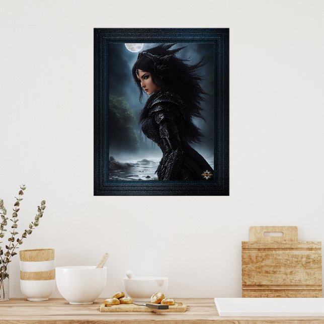 Empress Vampire Hunter AI Concept Art by Xzendor7 Poster (Küche)