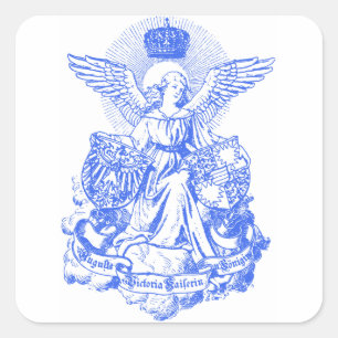 Empress Wings & Crown Quadratischer Aufkleber