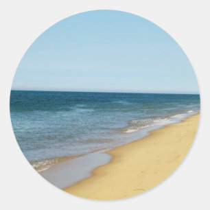 Empty Beach Runder Aufkleber