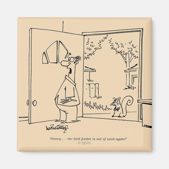 Empty Bird Feeder Magnet (Vorne)