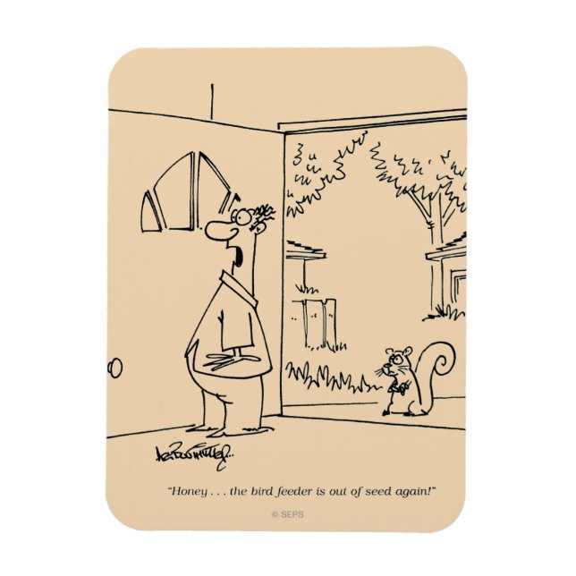 Empty Bird Feeder Magnet (Vertikal)