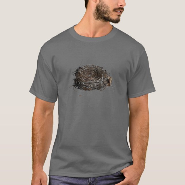 Empty Nest Bird Nest Fotografie Symbolik von Kinde T-Shirt (Vorderseite)