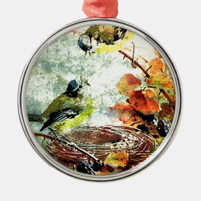 EMPTY NEST CHATTER SILBERNES ORNAMENT (Vorne)