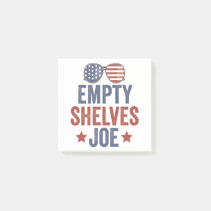 Empty Shelves Joe Funyy Konservative Anti Liberal Post-it Klebezettel