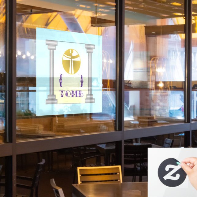 Empty Tomb Fensteraufkleber (Restaurantfenster)