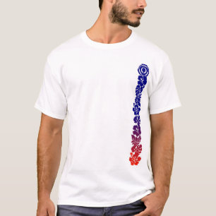 Empyreal Hawaiianer - vertikaler Hibiskus T-Shirt