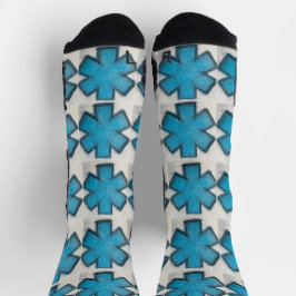 EMS Blue "Star of Life" Ems Socken