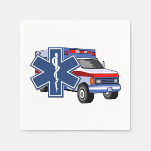 Ems-Krankenwagen Serviette