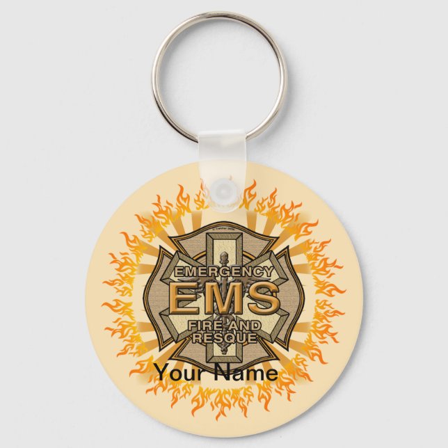 EMS Malteser Cross Schlüsselanhänger (Vorderseite)