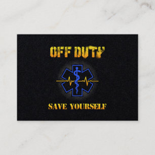 EMS Off Duty Rette sich selbst paramedic Rescue Fu Visitenkarte