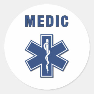 EMS ParaMedic Star of Life Runder Aufkleber