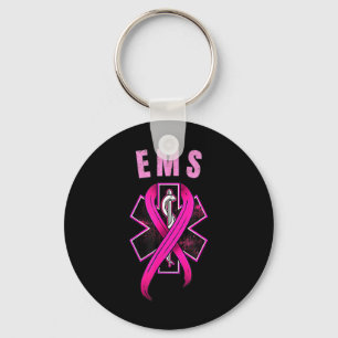 EMS-Symbol für ein Kur-Brustkrebs-Bewusstsein rosa Schlüsselanhänger