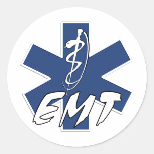 EMT aktiver Stern des Lebens Runder Aufkleber