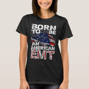 EMT beschädigte amerikanische Flagge für EMT T-Shirt
