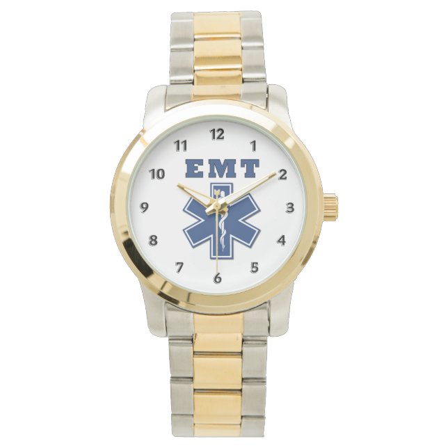 EMT Blue Star of Life Armbanduhr (Vorderseite)