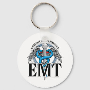 EMT Caduceus-Blau Schlüsselanhänger