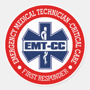 EMT-CC (Emergency Medical Tech - Critical Care) Runder Aufkleber