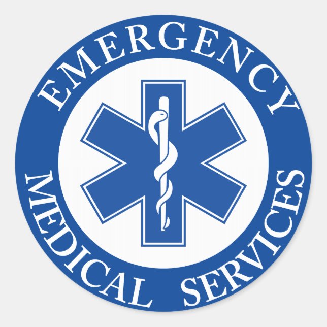 EMT Classic Style Medic Runder Aufkleber (Vorderseite)